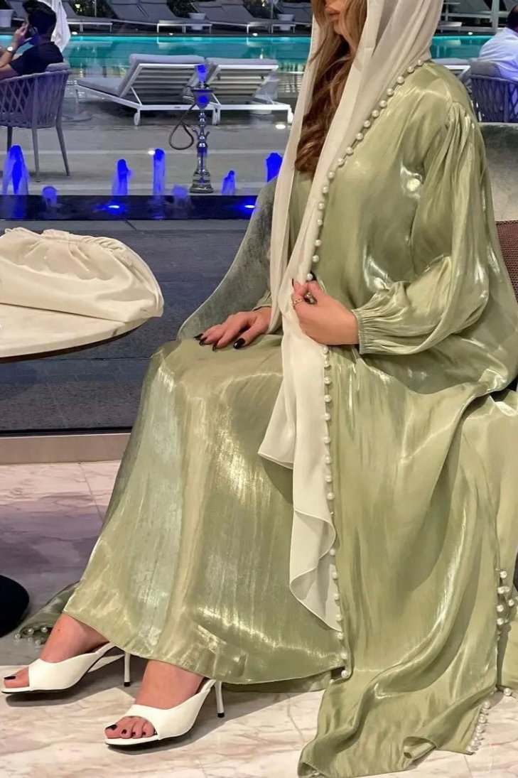 Serene Elegance - Groen Abaya