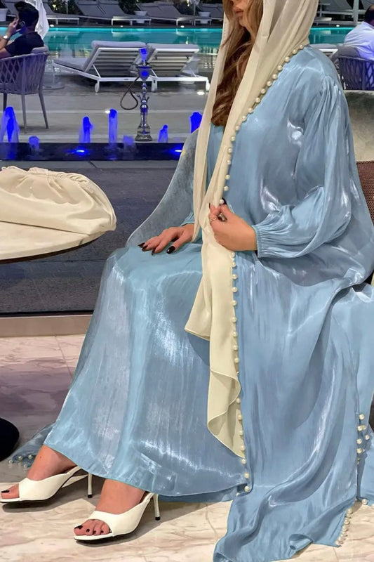 Serene Elegance - Baby Blauw Abaya