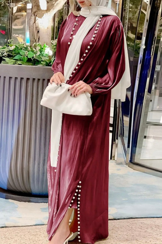 Serene Elegance - Rood Abaya