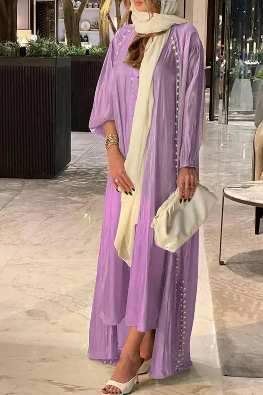 Serene Elegance - Paars Abaya